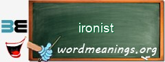 WordMeaning blackboard for ironist